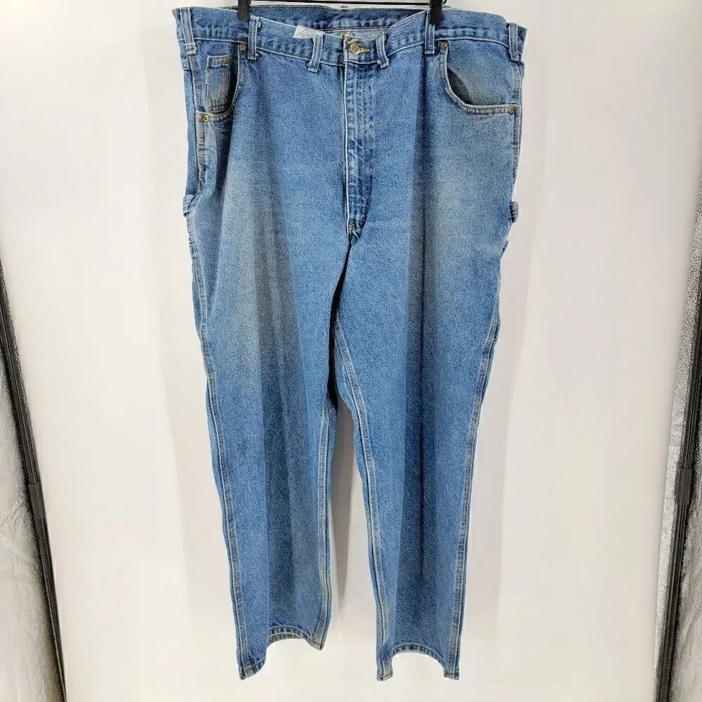 Carhartt 46x30 relaxed fit work jeans pants blue denim mens